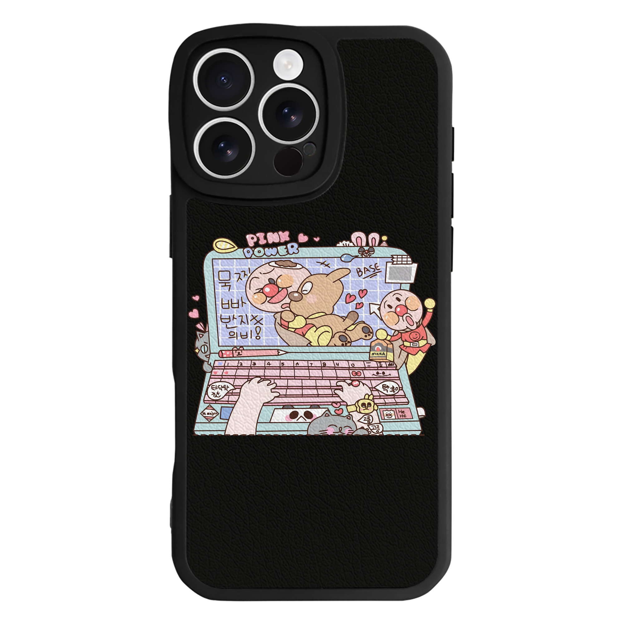 （画像用） アンパンマン Anpanman 【iPhone 16シリーズ対応】シリコンスマホケース（レザー調） 材質：シリコン